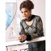 Grey and Black WEDDING WEAR GEORGETTE & NET LONG ANARKALI SUIT 