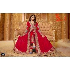 Red BEAUTIFUL SAARA 3 WEDDING WEAR HEAVY EMBROIDERED LEHENGA 