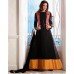 Black WEDDING WEAR GEORGETTE & NET LONG ANARKALI SUIT 