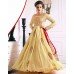 Yellow and Red WEDDING WEAR GEORGETTE & NET LONG ANARKALI SUIT 