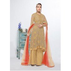 BEIGE HEROINE INDIAN WEDDING SALWAR SUIT