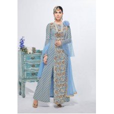 BLUE HEROINE INDIAN WEDDING SALWAR SUIT