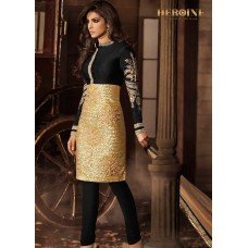 Gold and Black Breathtaking Priyanka Chopra HEROINE Designer Dress 