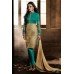 Sea Green and gold Breathtaking HEROINE Straight Cut Designer Dress