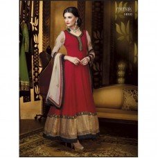 Mehak Red Georgette Long Length Designer Dress