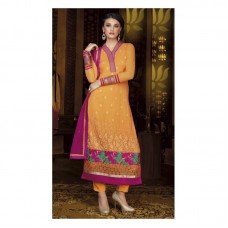 Mehak Yellow Georgette Long Length Designer Dress