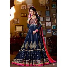 Navy Blue Stunning Jacqueline Fernandez KICK Anarakali Dress