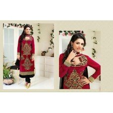 Red BREATHTAKING RIVAA DESIGNER VELVET DRESS 