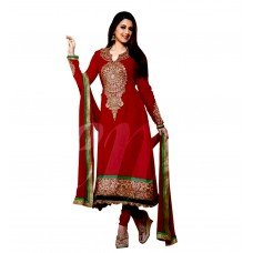 RED BEAUTIFUL AAFREEN PARTY WEAR GEORGETTE CHURIDAR SHALWAR SUIT 