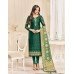 GREEN STRAIGHT CUT INDIAN EID FESTIVE CHURIDAR SUIT