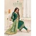 GREEN STRAIGHT CUT INDIAN EID FESTIVE CHURIDAR SUIT