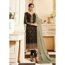 GREEN INDIAN DESIGNER WEDDING CHURIDAR SUIT