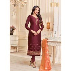 MAROON INDIAN PARTY WEAR CHURIDAR SUIT