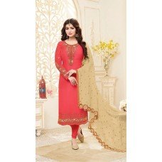 RED ETHNIC SILK GEORGETTE WEDDING SALWAR SUIT