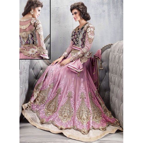 Reception Wear Designer Net Embroidery Work Receptiion Wear Floor Touch  Anarkali Suits at Rs 4410 in Surat