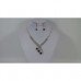 Studs Wine Diamante Necklace