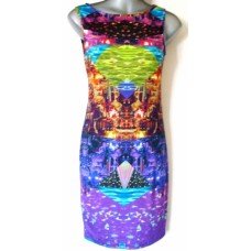 Multy Crystal Oriental Bodycon Dress