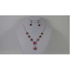 Stud Pink Crystal Necklace