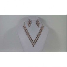 Brown Tartan Crystal Necklace