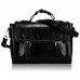 Classic Black Buckle Detail Fashion Satchel