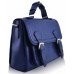 Classic Navy Buckle Detail Fashion Satchel