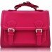 Classic Fuchsia Buckle Detail Fashion Satchel