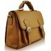 Classic Brown Buckle Detail Fashion Satchel