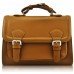 Classic Brown Buckle Detail Fashion Satchel