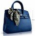 Blue Fashion Scarf Tote Handbag