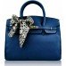 Blue Fashion Scarf Tote Handbag