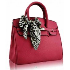 Pink Fashion Scarf Tote Handbag