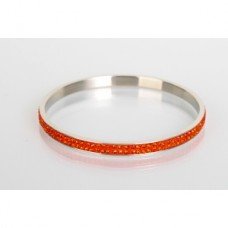 Orange Crystal Shamballa Bangle