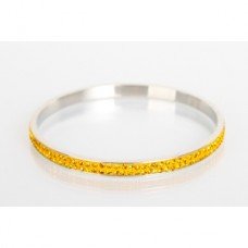 Yellow Crystal Shamballa Bangle