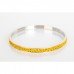 Yellow Crystal Shamballa Bangle