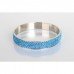 Blue Crystal Shamballa Bangle