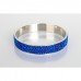 Dark Blue Crystal Shamballa Bangle