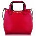 Fuchsia Ladies Fashion Studded Tote Handbag