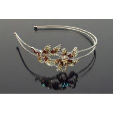 Gold and Silver Crystal Leaf Head Band