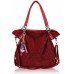 Red Diamante Tote Shoulder Handbag