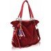 Red Diamante Tote Shoulder Handbag