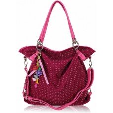 Pink Diamante Tote Shoulder Handbag