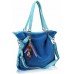 Teal Diamante Tote Shoulder Handbag