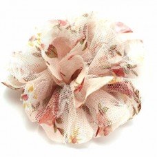 Cream Floral Chiffon Layered Hair Fascinator