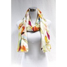 Leaf Print Summer Scarf