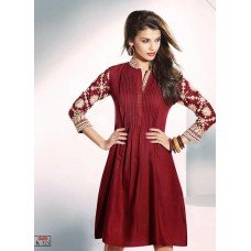 Maroon ETHEREAL PASHMINA Winter Wear Indian Design Kurti