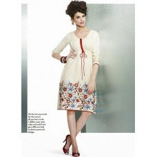 White ETHEREAL PASHMINA Winter Wear Indian Design Kurti