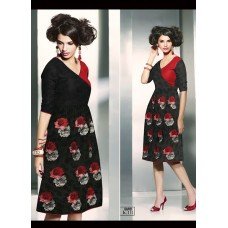 Black and Red ETHEREAL PASHMINA Winter Wear Indian Design Kurti