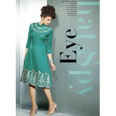 DarkCyan ETHEREAL PASHMINA Winter Wear Indian Design Kurti