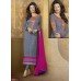 Grey SUSHMITA SEN DETAILED EMBROIDERED PARTY WEAR STRAIGHT DESIGNER SUIT