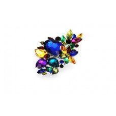 colorful UNIQUE DESIGN FASHION CRYSTAL STONE BROOCH